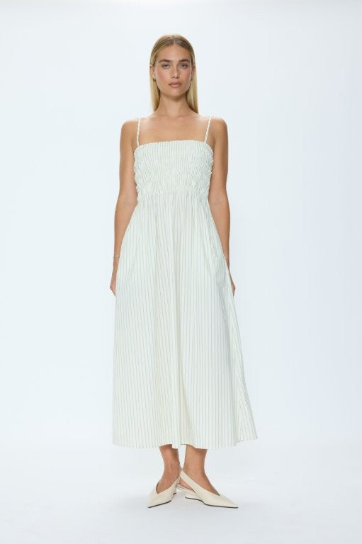 Pistola Bianca Shirred Bodice Dress