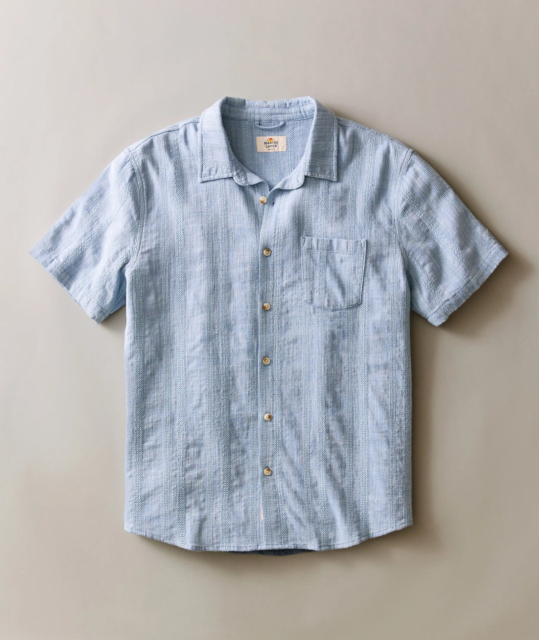 Marine Layer Short Sleeve Classic Stretch Selvage Shirt