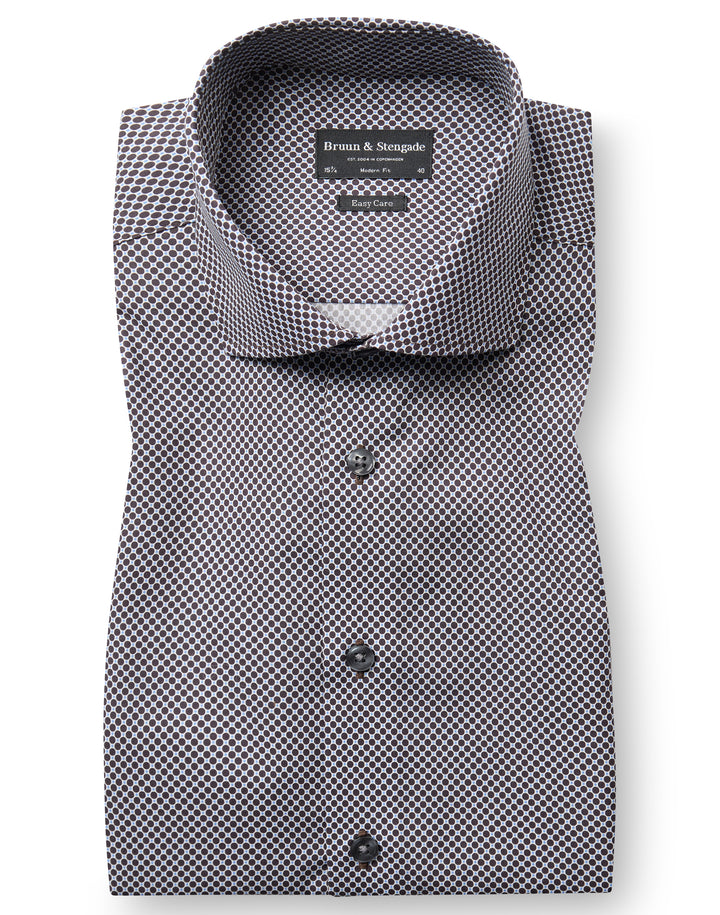 Bruun & Stengade Nolan Printed Long Sleeve Shirt