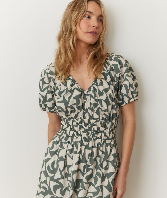 Marine Layer Emery Poplin Midi Dress