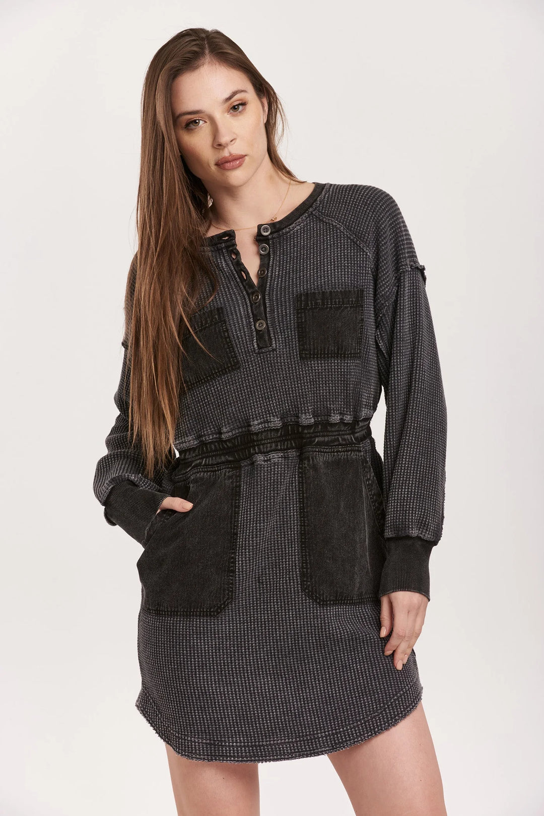 Dear John Shira Thermal Raglan Sleeve Dress