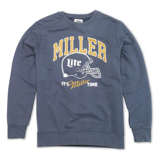 American Needle Sunday Fleece Crewneck Sweatshirt Miller Lite