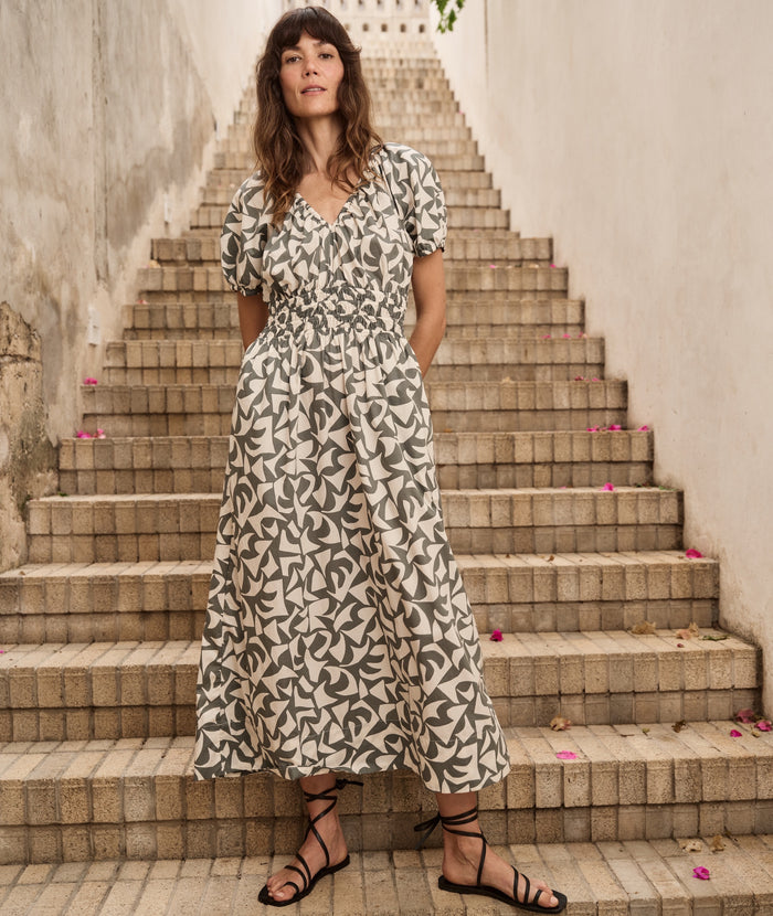 Marine Layer Emery Poplin Midi Dress