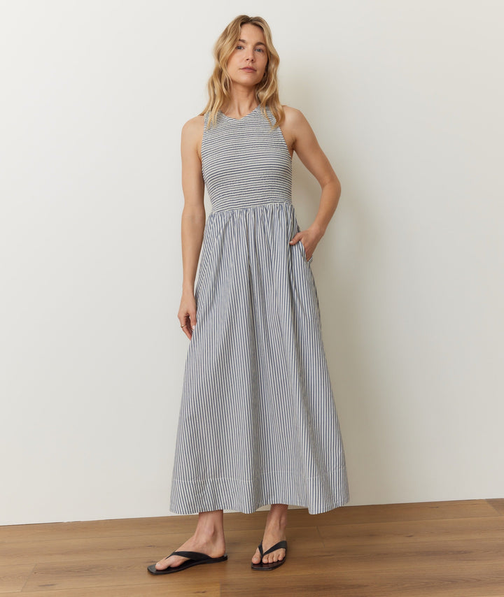 Marine Layer Darcy Poplin Smocked Dress