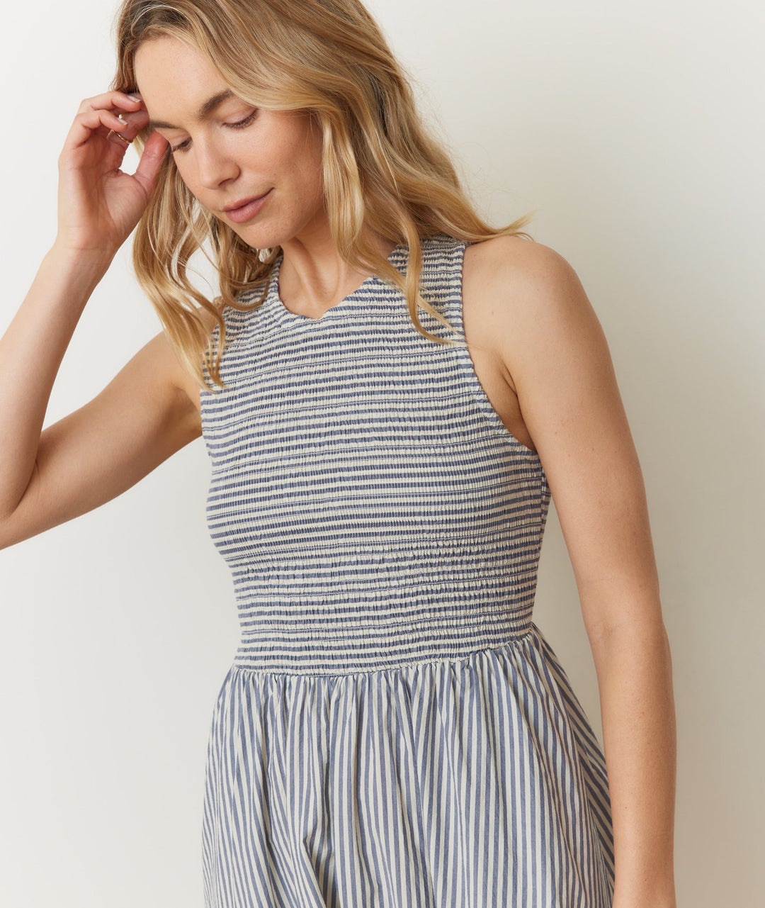 Marine Layer Darcy Poplin Smocked Dress