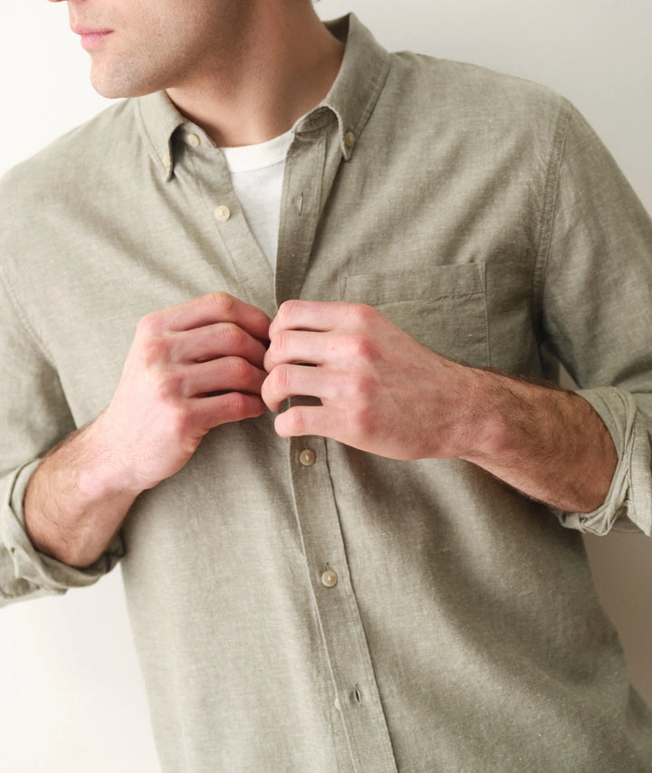 Marine Layer Better-Than-Linen Long Sleeve Shirt