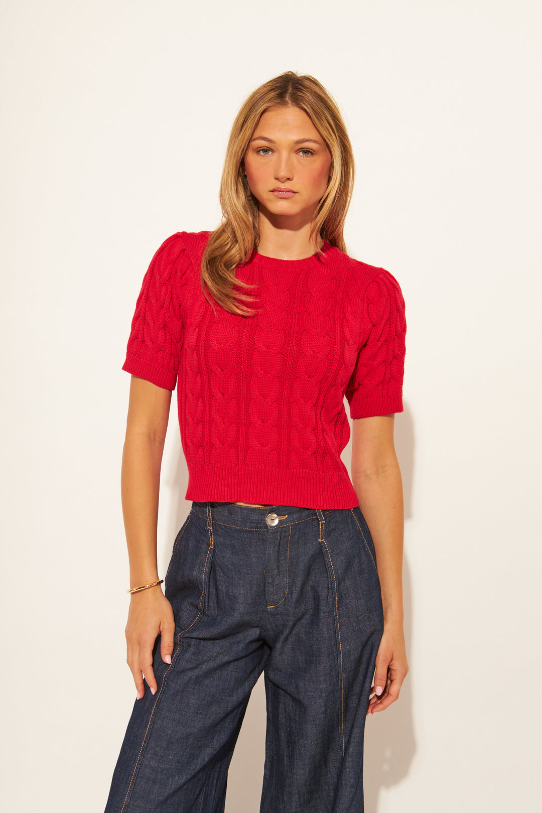 John & Jenn Percy Short Sleeve Sweater