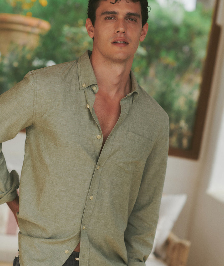 Marine Layer Better-Than-Linen Long Sleeve Shirt