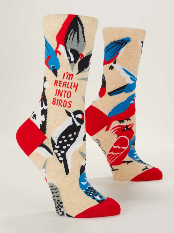Blue Q Really Into Birds Crew Socks