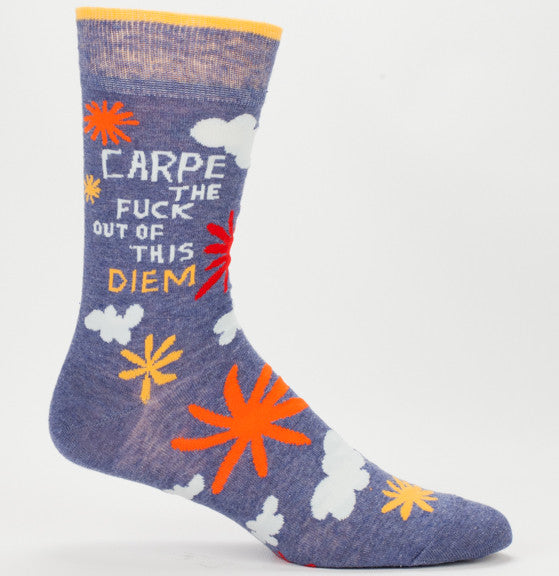 Blue Q Men's Sock - Carpe Diem