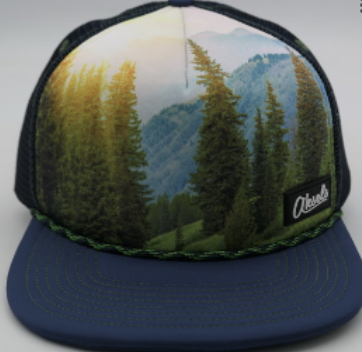 Aksels Summer Forest Foam Rope Flat Bill Hat