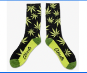 Aksels Chaussettes Weed Noir