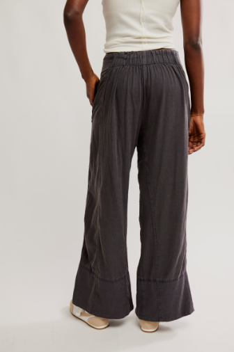 Free People Days End Linen Pull On Pant