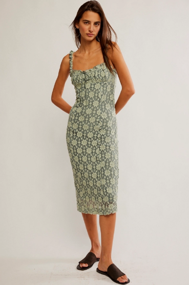 Free People Lucinda Lace Midi Dress