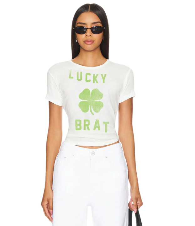 The Laundry Room Lucky Brat Green Baby Tee