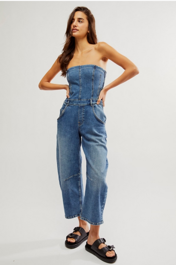 Free People Je Suis Pret Barrel Jumpsuit