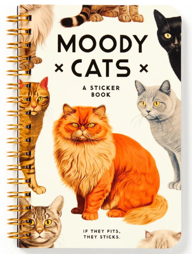 Chronicle Books Sticker Book Moody Cats