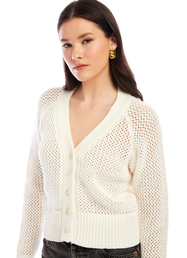 Fifteen Twenty Ellen Crochet Cardigan Sweater