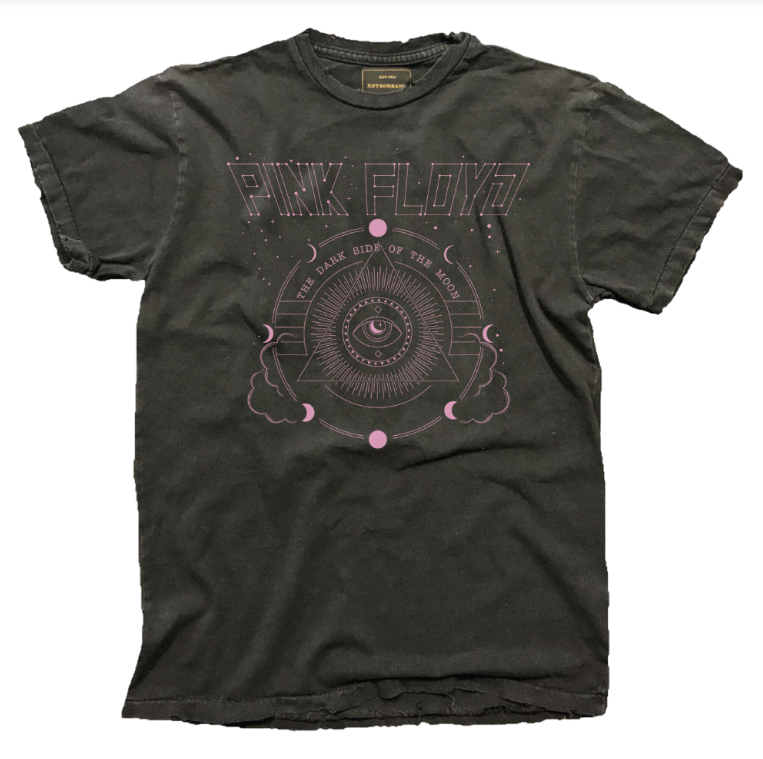Retro Brand Pink Floyd Graphic Black Label Tee