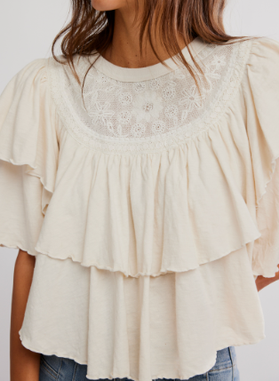 Free People Rose Party Tee