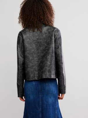 Free People Hera Vegan Leather Jacket