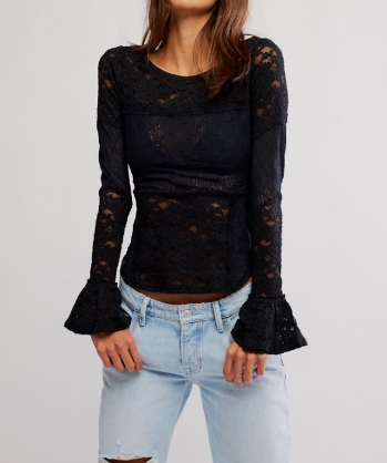 Free People Lace Layering Long Sleeve