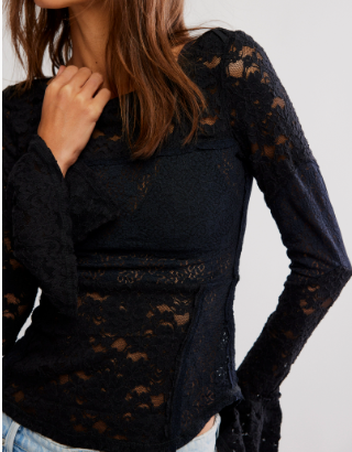 Free People Lace Layering Long Sleeve