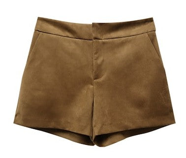 Fifteen Twenty Faux Suede Modern Shorts