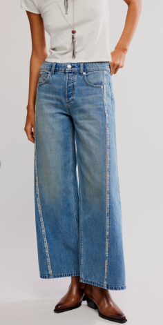 Free People On The Edge Wide Leg Jean