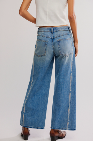 Free People On The Edge Wide Leg Jean