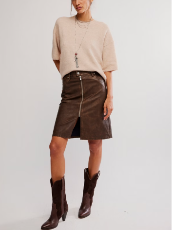 Free People Sycamore Vegan Midi Skirt