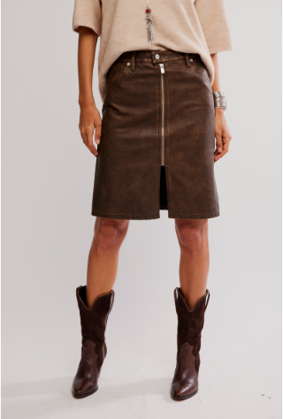 Free People Sycamore Vegan Midi Skirt