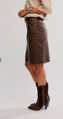 Free People Sycamore Vegan Midi Skirt