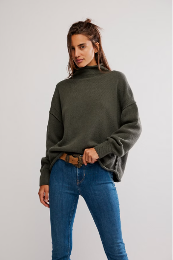 Free People WTF Torres Roll Neck Sweater