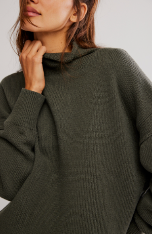 Free People WTF Torres Roll Neck Sweater