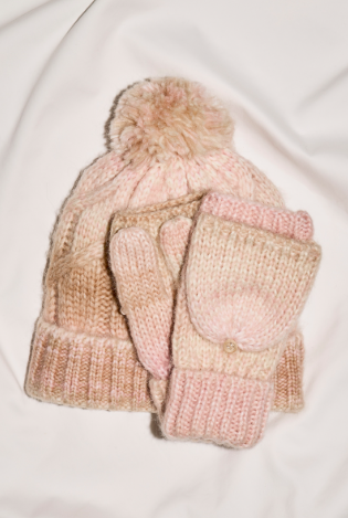 Free People Rainbow Run Hat and Glove Set
