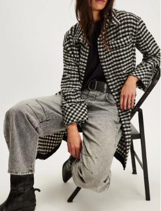 Free People Get Around Houndstooth Shacket
