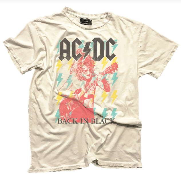 Retro Brand AC/DC Back In Black Black Label Tee