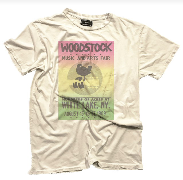 Retro Brand Woodstock Graphic Rainbow Black Label Tee