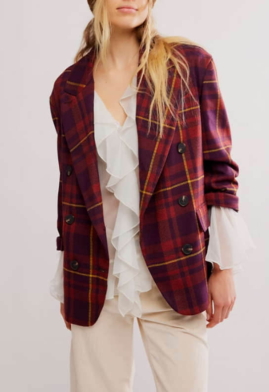 Free People Dean Double Breasted Blazer