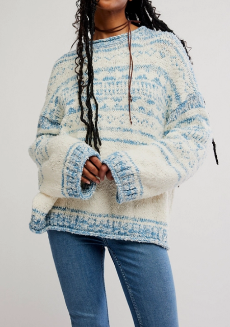 Free People Dani Pattern Sweater