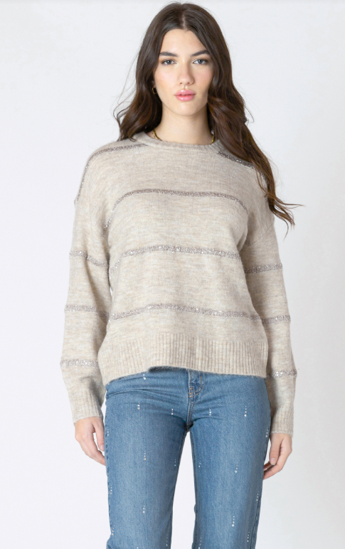 Dex Sequin Stripe Sweater