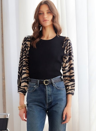 Fifteen Twenty Contrast Lory Top