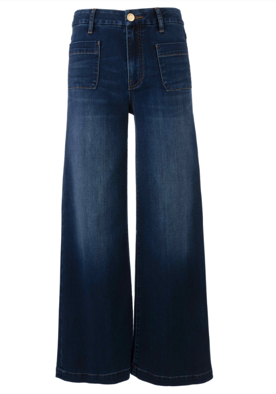 Kut Meg High Rise Wide Leg with Patch Pockets and Reg Hem