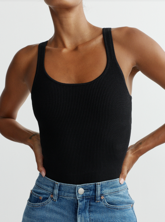 DL1961 Scoop Neck Tank: Instasculpt™ Rib Knit