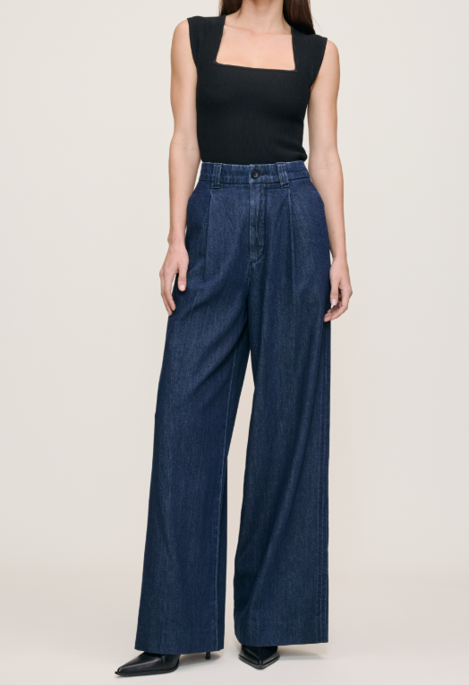 Dl1961 Hepburn Wide Leg High Rise Pleated 32'