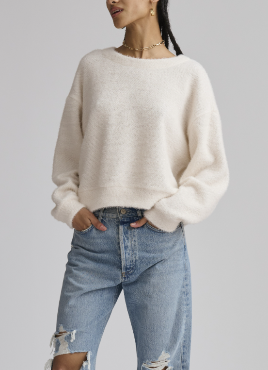Splendid Fallon Fuzzy Crewneck Sweatshirt