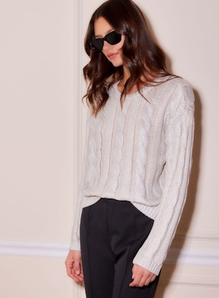 Fifteen Twenty Levie Metallic Sweater