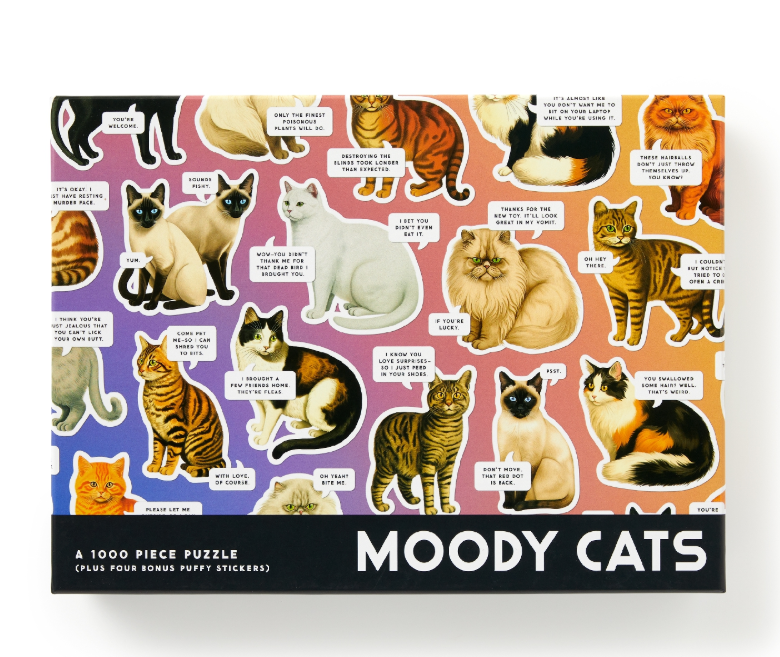 Chronicle Books Moody Cats 1000 Piece Puzzle