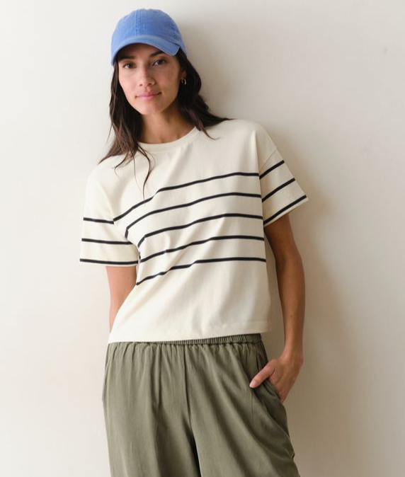 Marine Layer Luxe Sueded Crew Tee